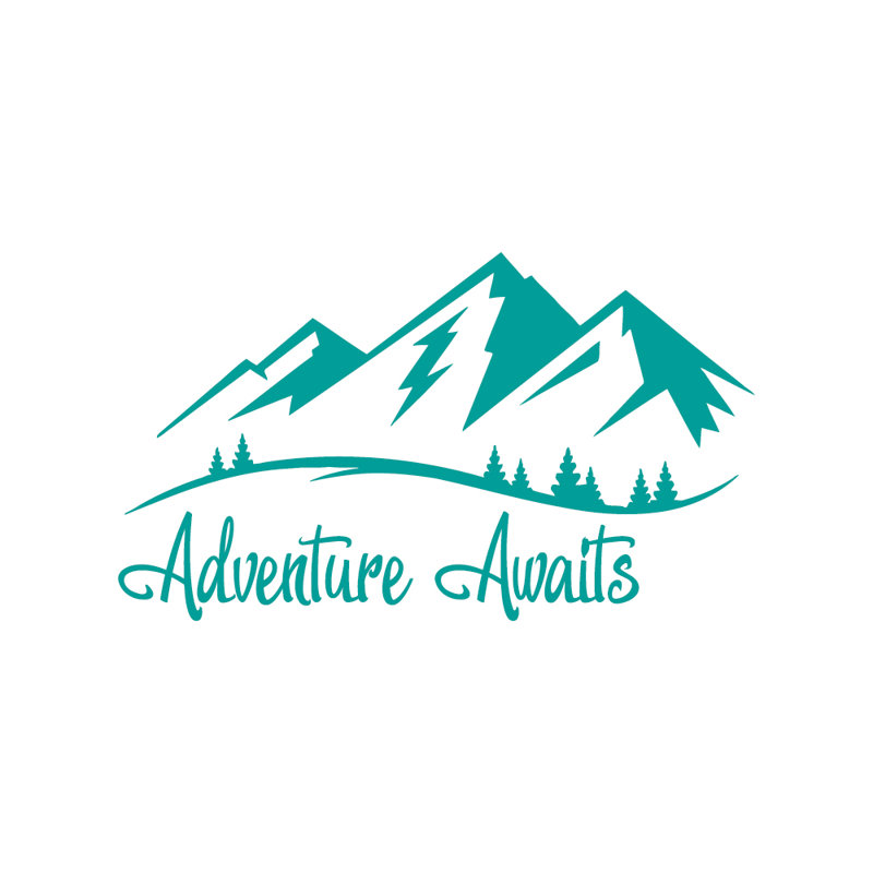 Adhésif décoratif aventure, Turquoise