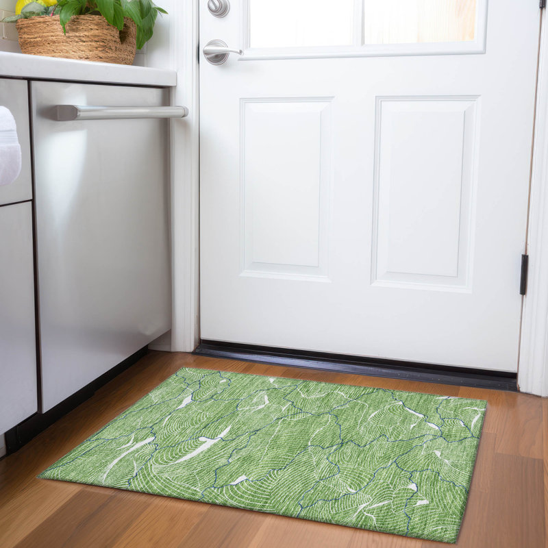 Premium Machine Washable Cossette AMF1048 Lines Rug, Rectangle 1'8" x 2'6"