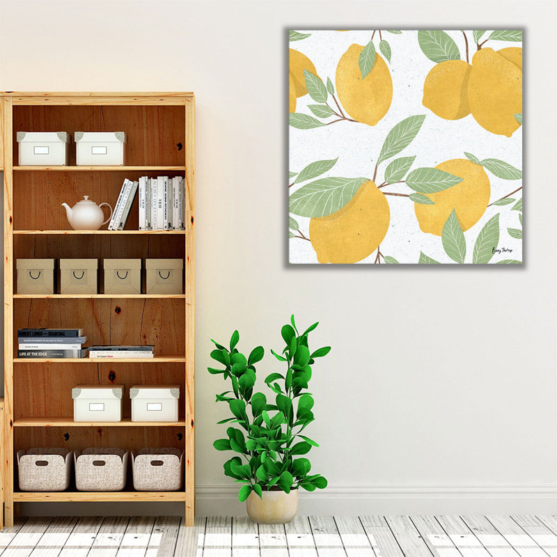 Motif de cocktails fruités II - impression sur toile, H 20 po x l 20 po