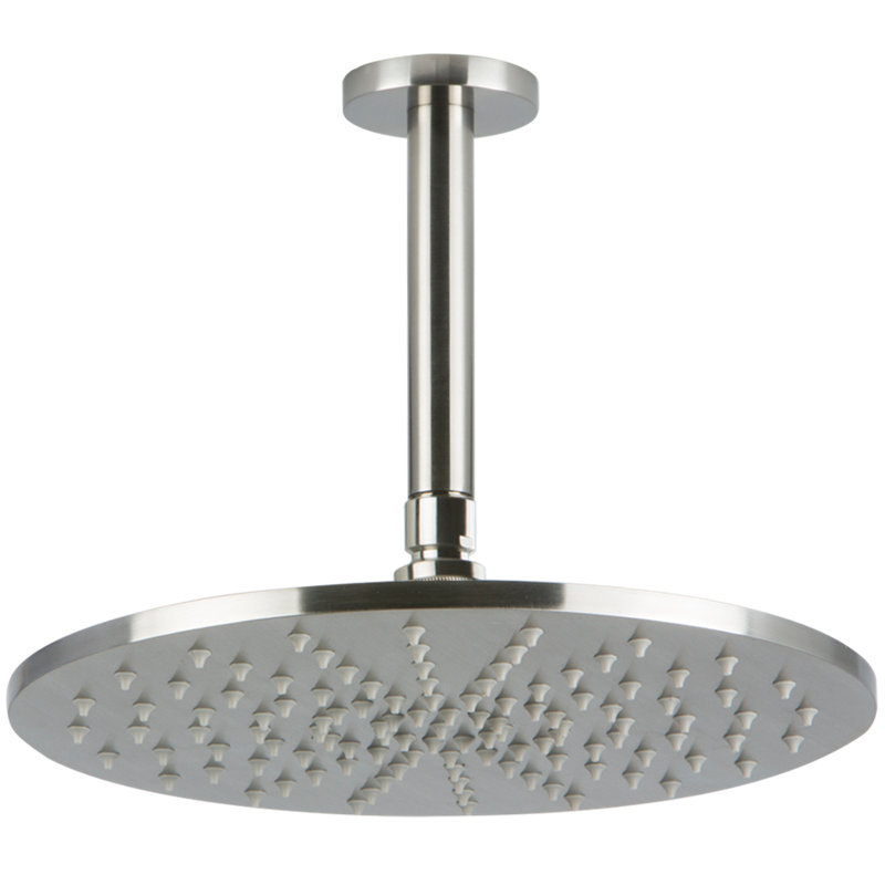 Pomme de douche à pluie réglable, Nickel brossé
