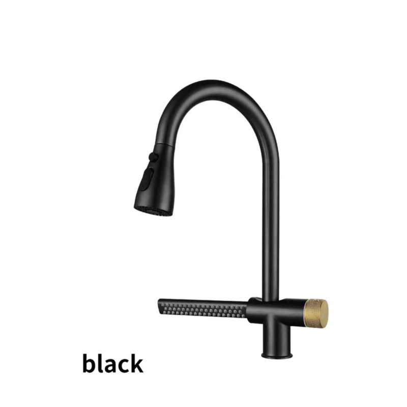 AvaMalis Pull Out Kitchen Faucet, Black