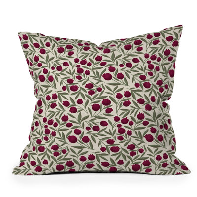  Floral Polyester Indoor/Outdoor Throw Pillow