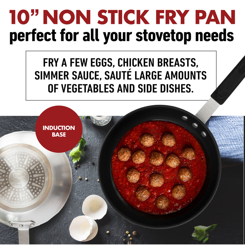 Poêle à frire Gotham Steel Professional Series NSF 10 po avec poignée en caoutchouc amovible