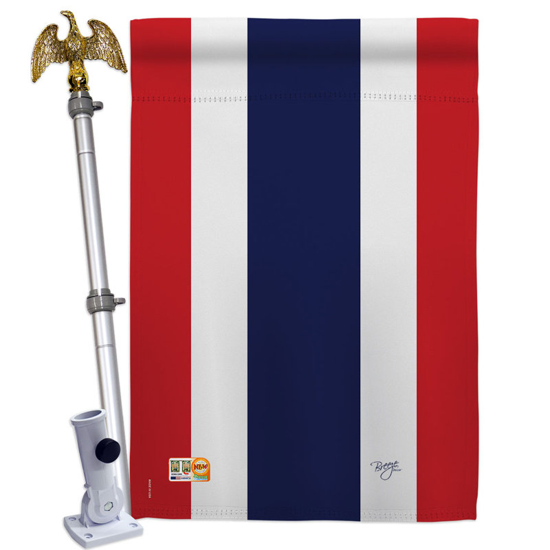 Double Sided 40'' H x 28'' W Polyester Flag Set