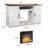 47" Electric Fireplace TV Stand with Mantel & Storage, Features Realistic LED Flame Insert, Remote, 7 Brightness Settings, Overheat Protection, for Living Room Furniture or Bedroom Fireplace-1241628936