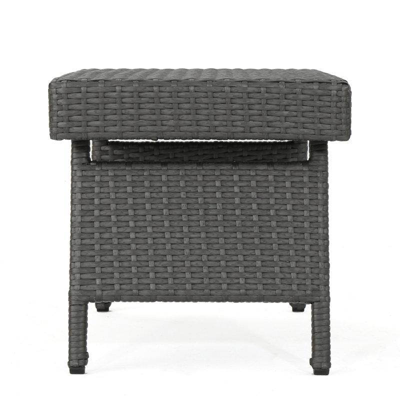 Table d'appoint en rotin, Gris foncé