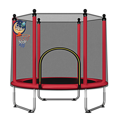 Filet de sécurité extérieur pour trampoline 140 cm avec panier de basketball