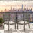 Set Of 4 23" All-Weather Aluminum Patio Dining Chairs With Thick Gray Cushions And Gray Frame