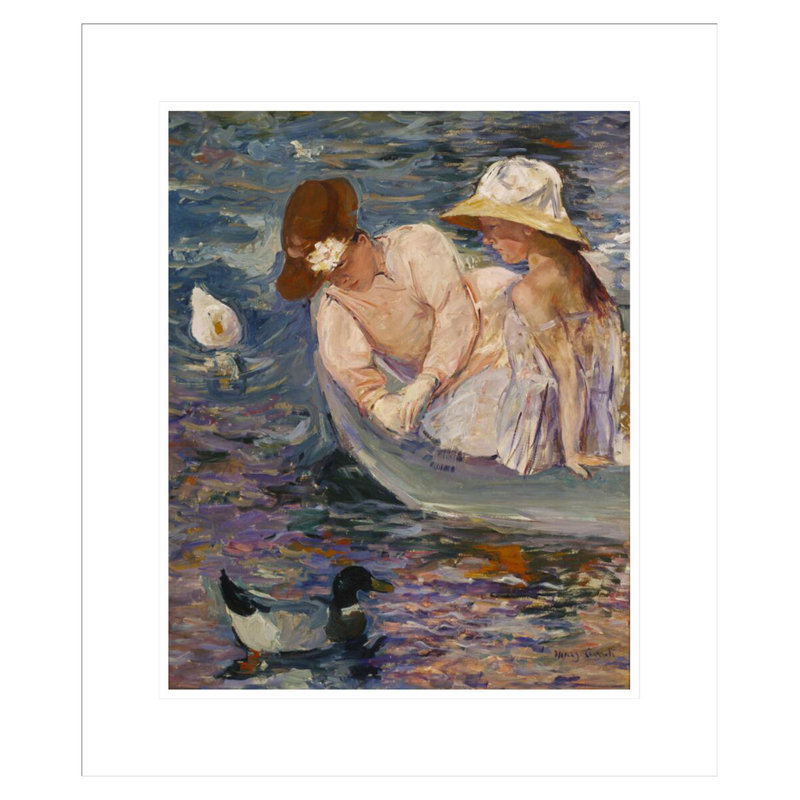 «Summertime» par Mary Cassatt - Impression sur toile, H 20,8 po x l 17,75 po