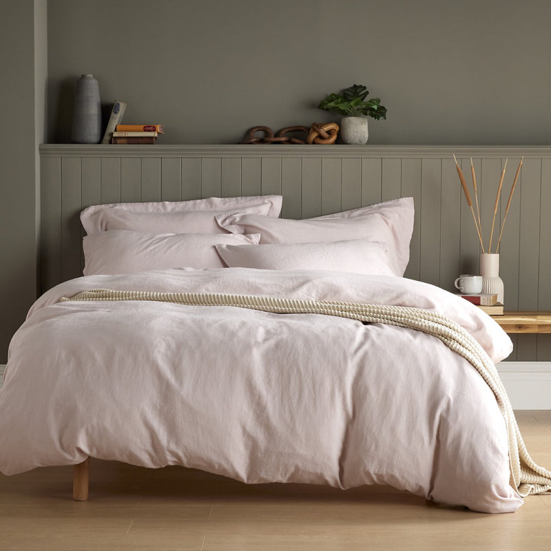 Syvester Linen Solid Colour Duvet Cover, Super King