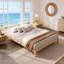 Eco-Friendly Solid Bamboo Wood Platform Bed Frame, No Box Spring Needed, Noise-Free, Easy Assembly, with Under-Bed Storage Space-1814366912-1814366928