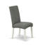 L'ensemble de mobilier de salle à manger 5 pièces comprend une table de salle à manger rectangulaire avec pieds en X et 4 chaises Parsons en lin gris, lin blanc-1353396521-1346544536-1346544538