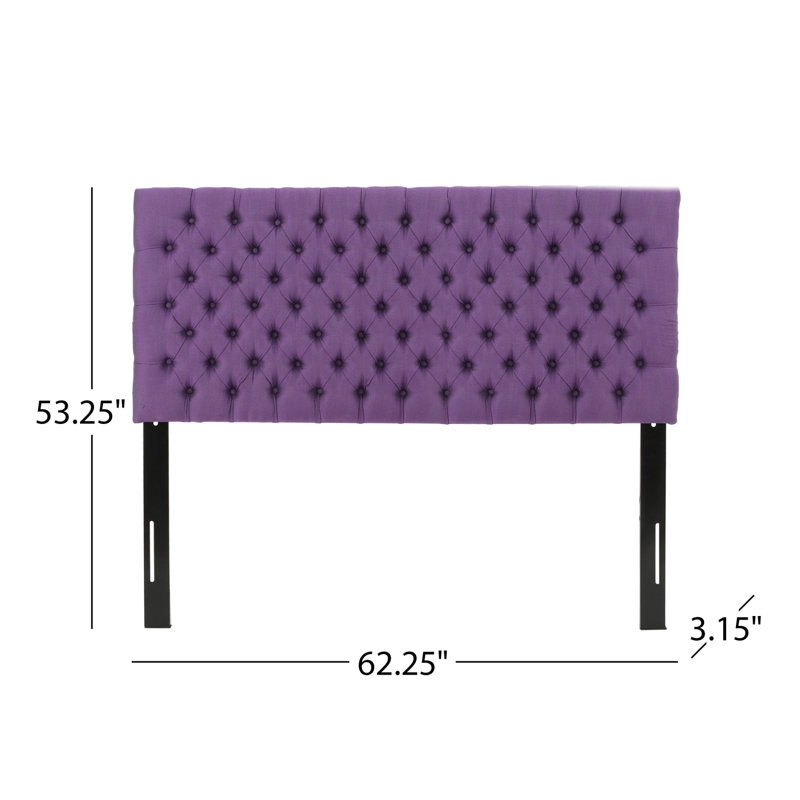 Cadre de lit avec tête de lit, Mauve, Queen