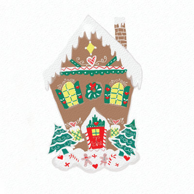 Gingerbread House - Wrapped Canvas Print