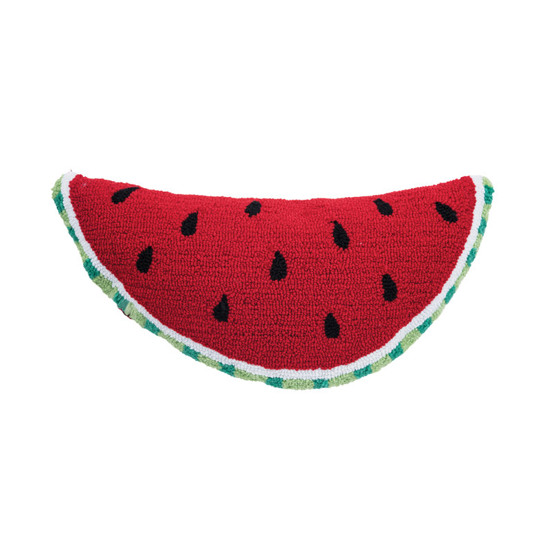 Watermelon Slice Shaped Hooked Pillow