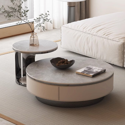 Light luxury and simple rock plate coffee table