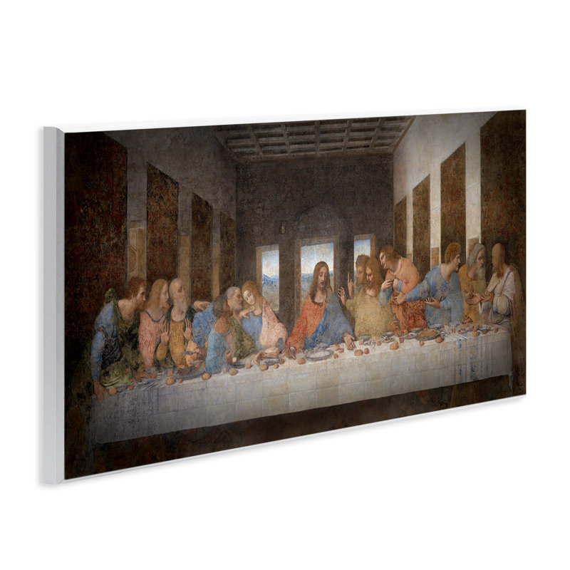 «Da Vinci the Last Supper Traditional Classical» par Leonardo Da Vinci, reproduction d'art, H 7 po x l 17 po, Bois sans cadre
