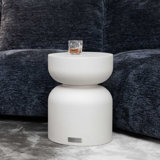 CHRONOS Side Table Small Concrete Round End Table 35 x 35 x 47 cm