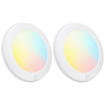 Eduani 6" 5CCT LED Motion Sensor Disk Light, 1100lm, CRI90, 15W Flush Mount Ceiling Light