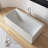 63" x 30" Freestanding Rectangular Terrazzo Tub Solid Surface Soaking Bathtub