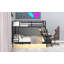 Lit superposé en métal avec bureau intégré