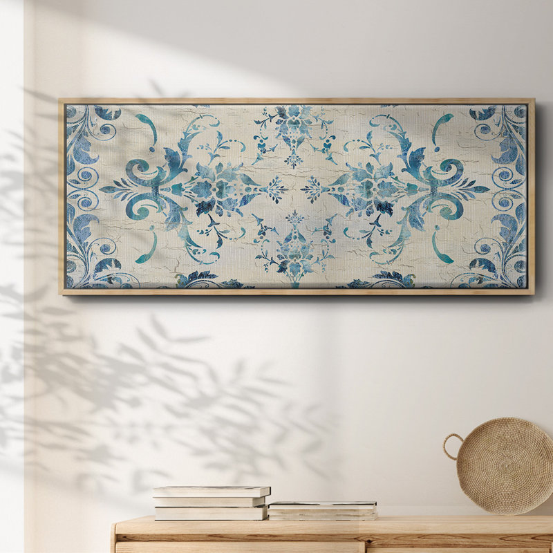 Bordure damassée - toile encadrée