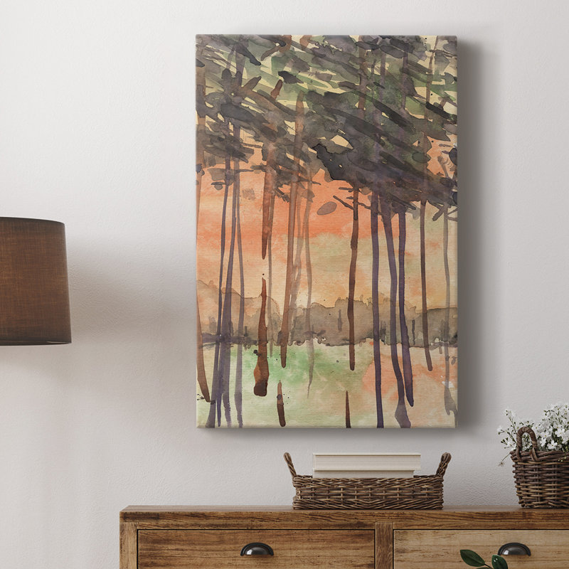 Entre les arbres, galerie Cavas, H 12 po x l 8 po