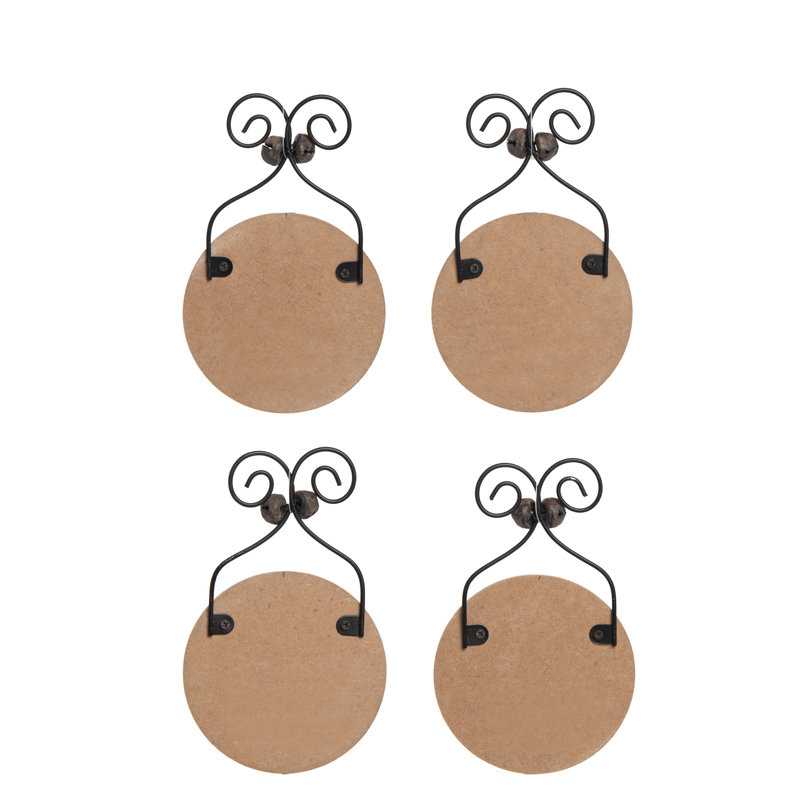  Ensemble de 4 décorations de Noël en MDF