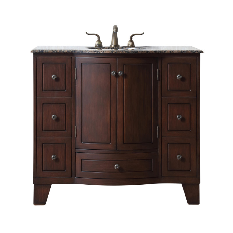 40'' Single Bathroom Vanity with Granite Top