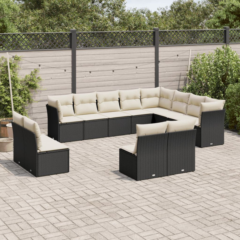 Ensemble de canapé modulaire d'extérieur en rotin PE