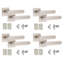 4 Pairs Modern Lima Design Premium Door Handles on Square Rose in Satin Nickel Finish-776807343