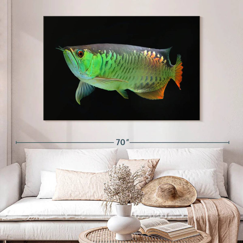 Green Arowana Fish, 34" H x 51" W