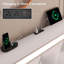 Cadre de grand lit avec éclairage DEL intelligent et station de charge-1167793654