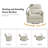 Myftar Contemporary 38" Power Rocking Swivel Nursery Recliner with USB(Set of 2)-99276541