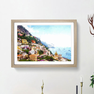 Positano on the Almalfi Coast in Italy - Framed Print