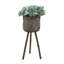 S / 2 POTS À BAMBOU SUR PIEDS