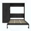 Lit escamotable avec armoire de rangement et tiroirs, tête de lit tapissier Murphy-1596992414