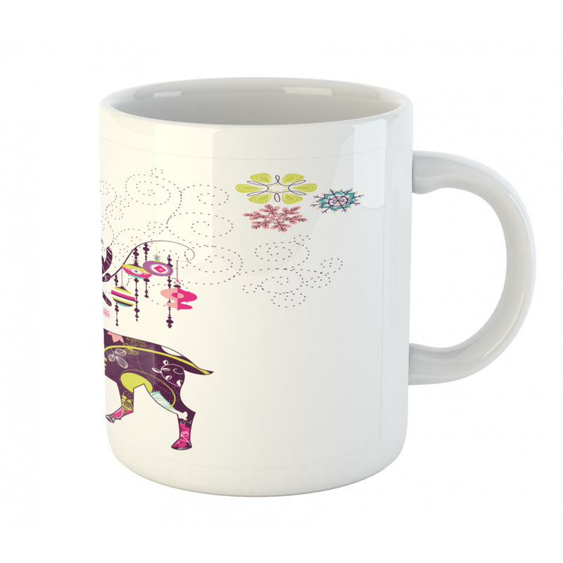 Grande tasse à café renne