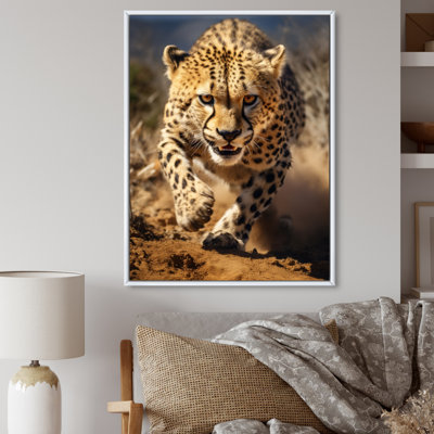 «Kyheir Dangerous Cheetah Portrait», reproduction sur toile