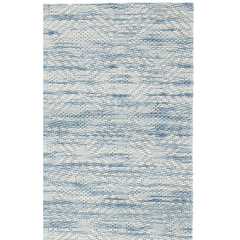 Tapis géométrique en laine et en coton tissé à la main avec latex Marbella, Tapis de couloir 2 pi 3 po x 8 pi