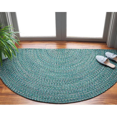 Tapis bleu foncé / ivoire tissé à la main Trombetta