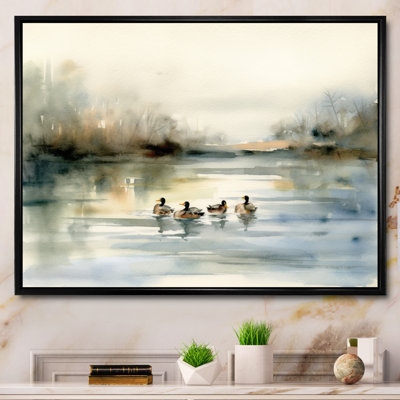 «Ducks in Pond II», art mural sur toile