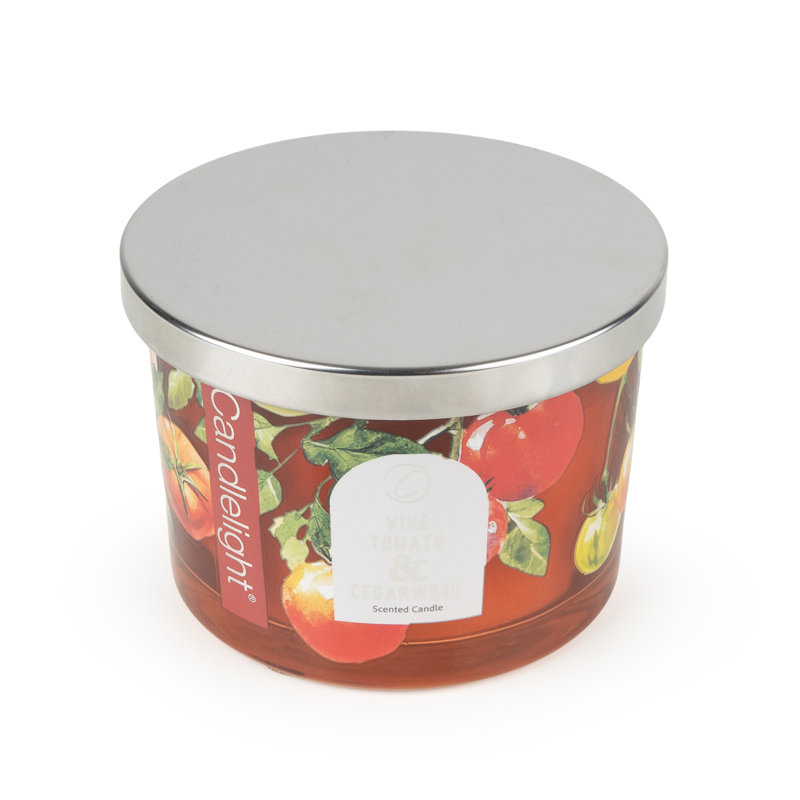 Scented Jar Candle with Glass Holder