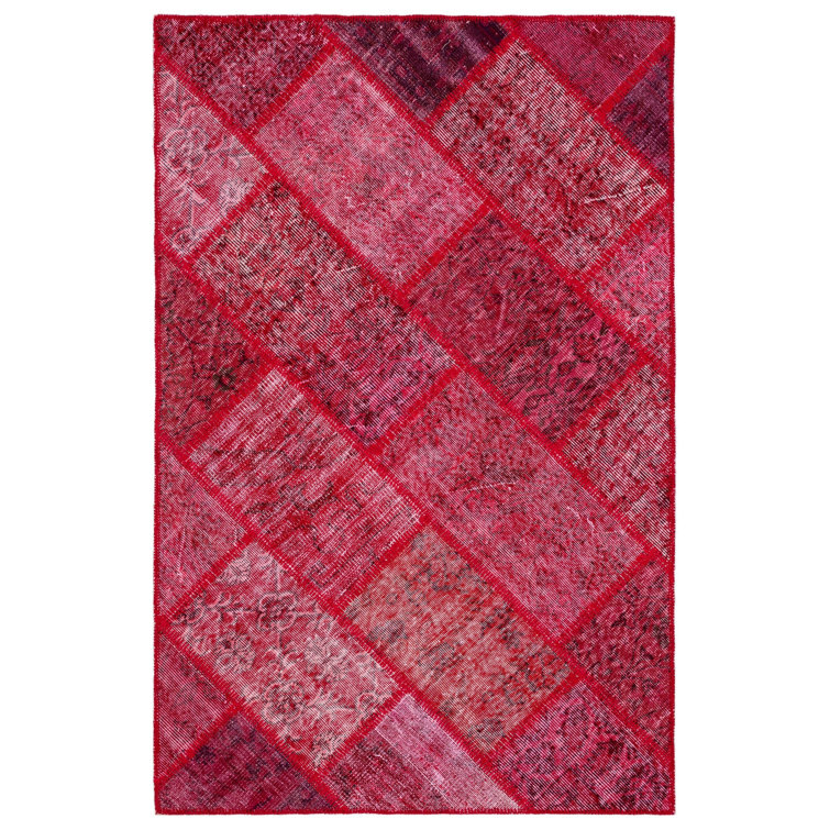 Latitude Vive Alaoui Vintage Hand Woven Hand Knotted 122 X 187 Red ...