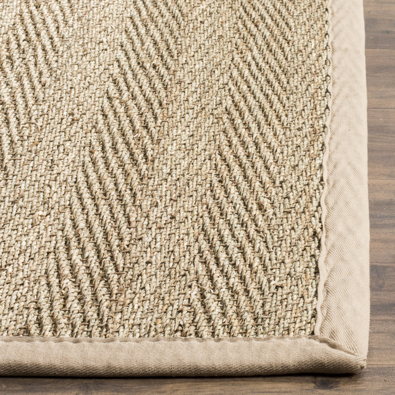 Tapis naturel / beige Carolene Seagrass, Carré 9 pi