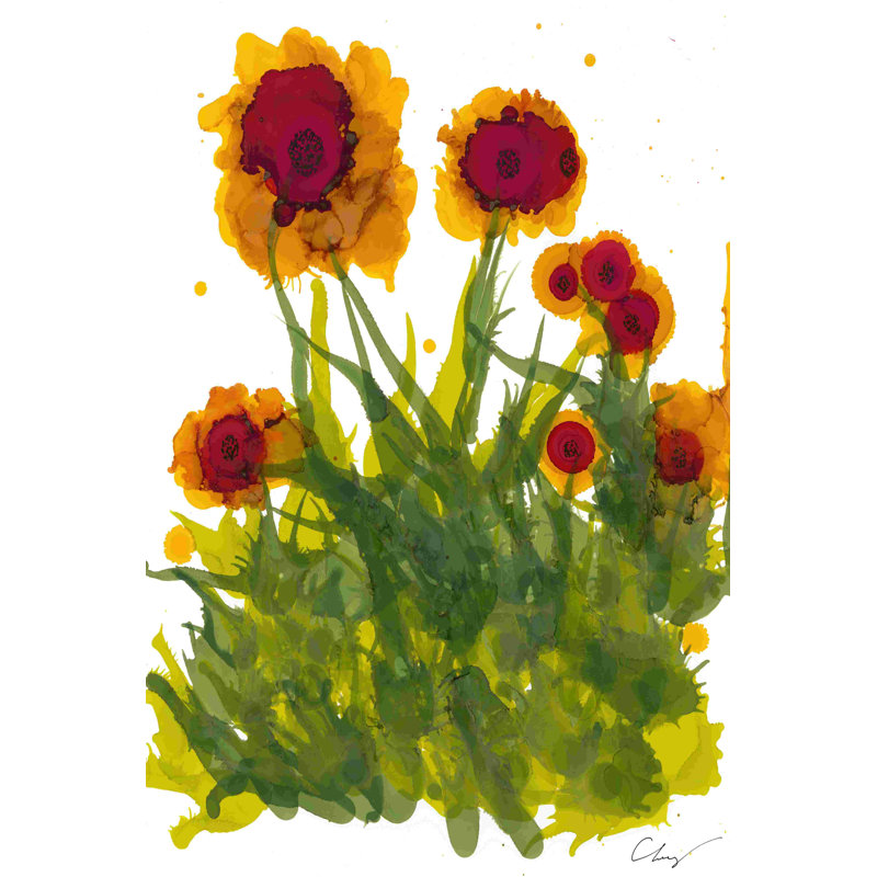 Poppy Whimsy V, H 12 po x l 8 po