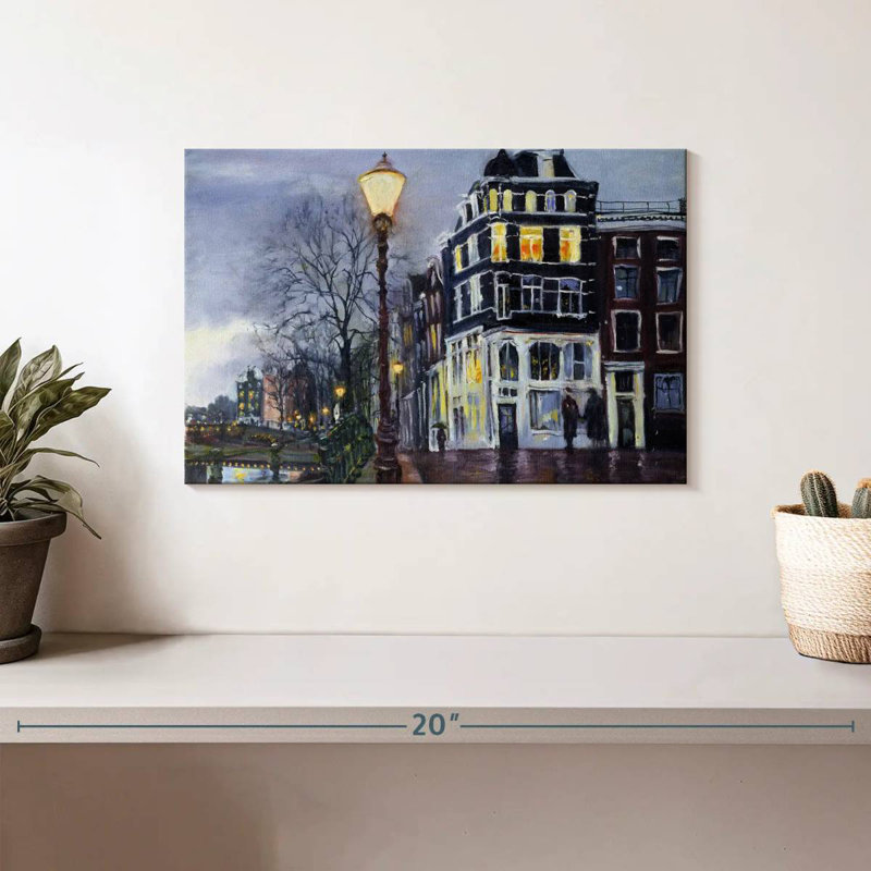 Sirci au crépuscule, Amsterdam, H 8 po x l 12 po