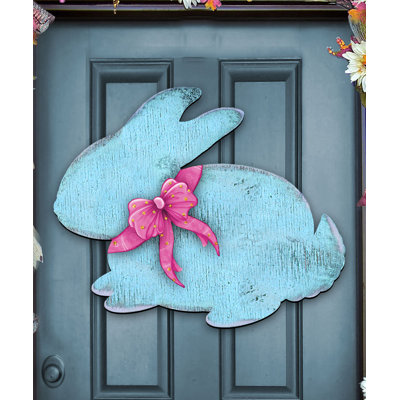 Crochet mural Blue Bunny
