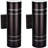 Smart Outdoor Wall Lights With Colour Changing RGB+White, Wifi App Control, Dusk To Dawn Sensor, Modern Cylinder Design For Porch, Garden, And Entryway