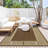 Waterproof Outdoor Area Rug Reversible Plastic Carpet Simple Geometric Design UV & Mark Mark Resistant Easy Clean Ideal for Patio Garden Picnic Deck Balcony-563399072-563399131
